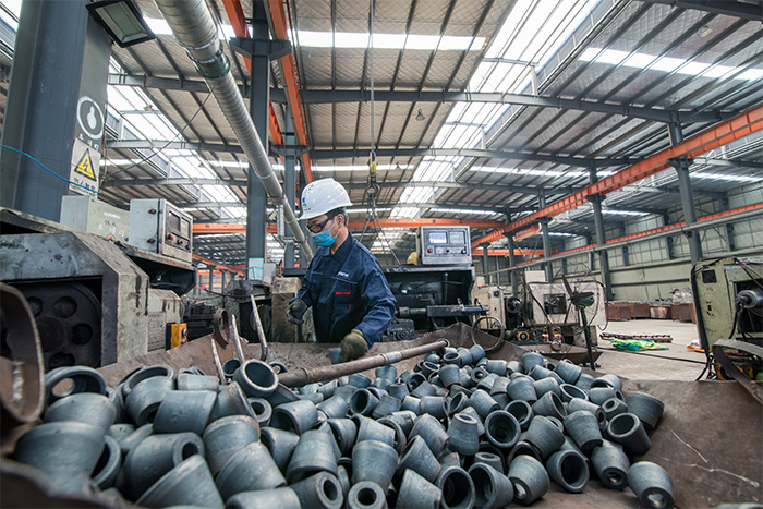 万宁网架配件-锥头加工车间